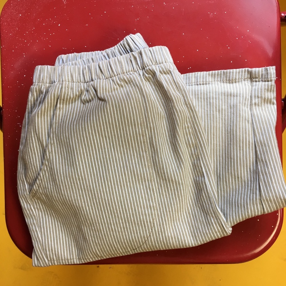 elastic waist womens size M pinstripe pants